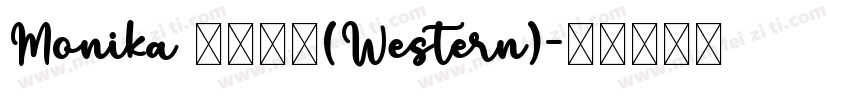 Monika 常规斜体(Western)字体转换